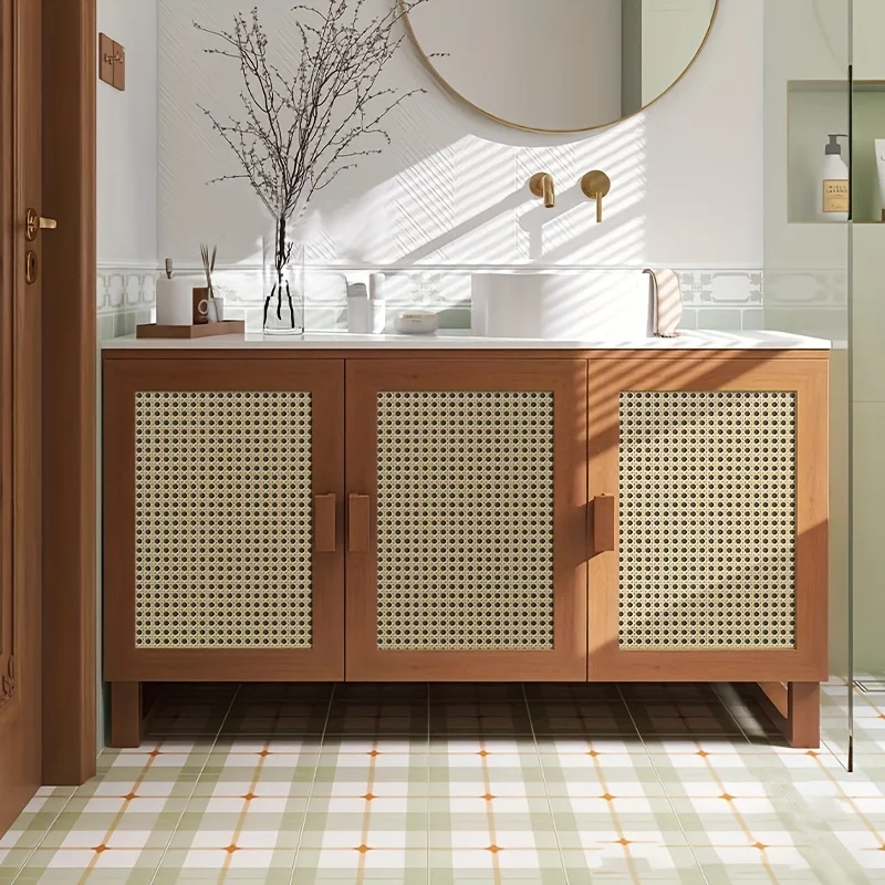 45cm Retro Rattan Pattern Self - đánh giá và giá Pvc Panel Background