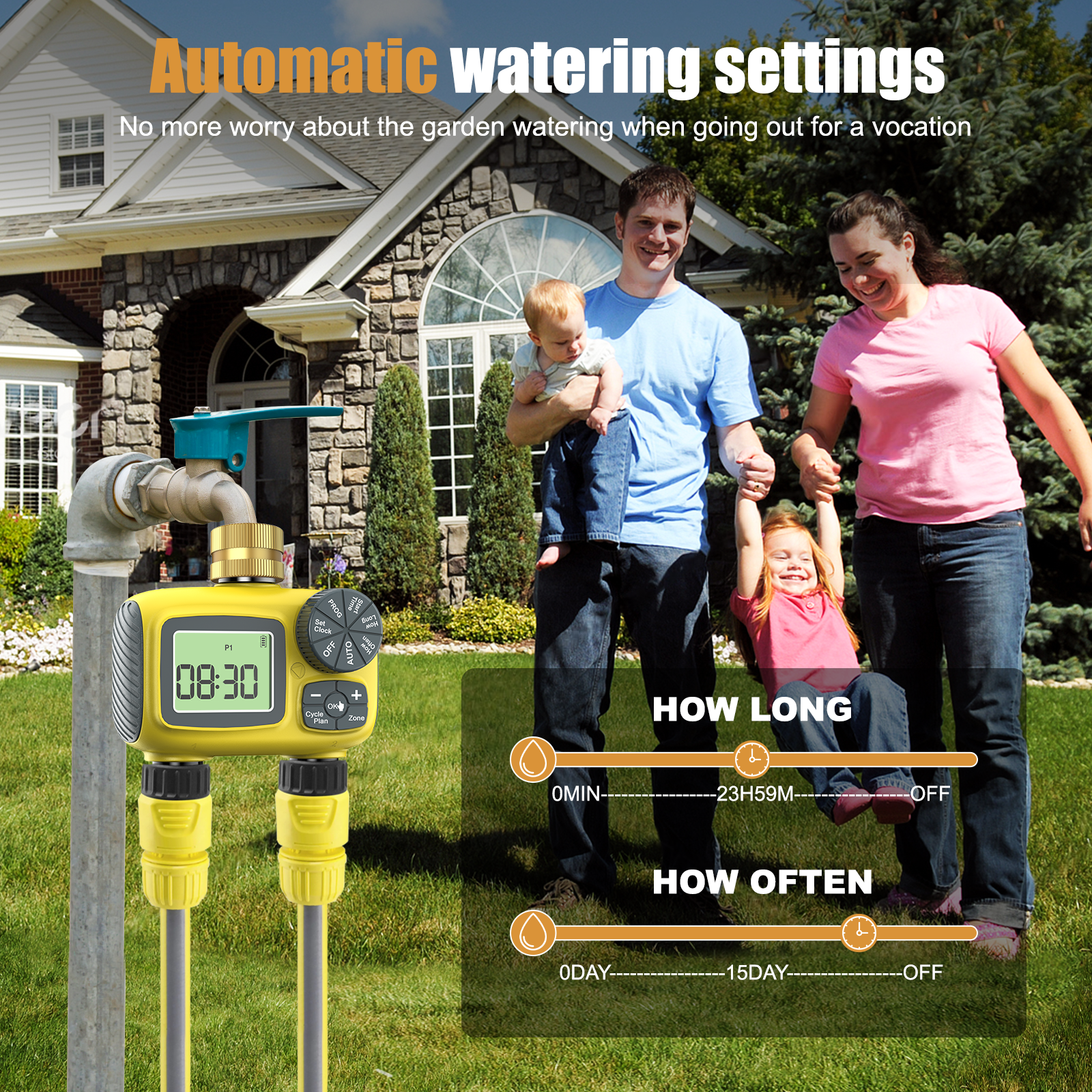 Insoma Smart Water Timer Dual  - đánh giá và giá Timer Dual Outlet