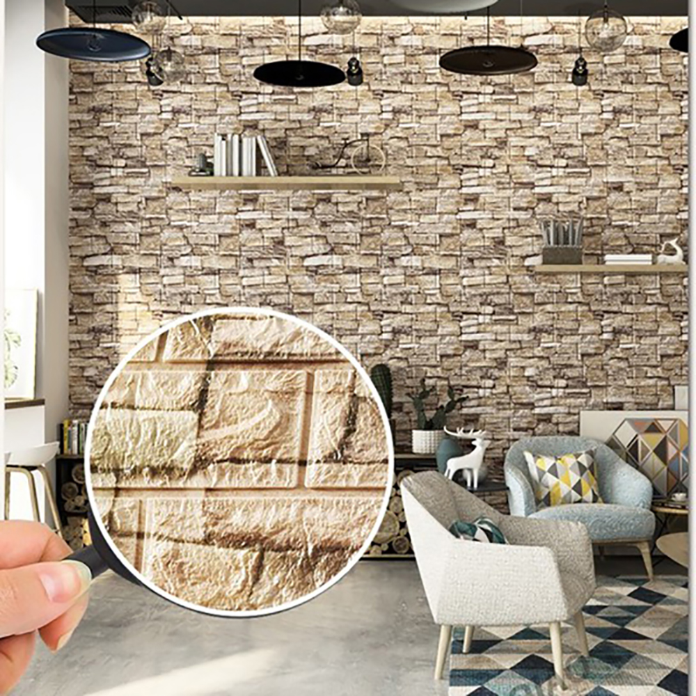 70cm*1m  3D Brick Pattern Wall - đánh giá và giá Pvc Panel Background