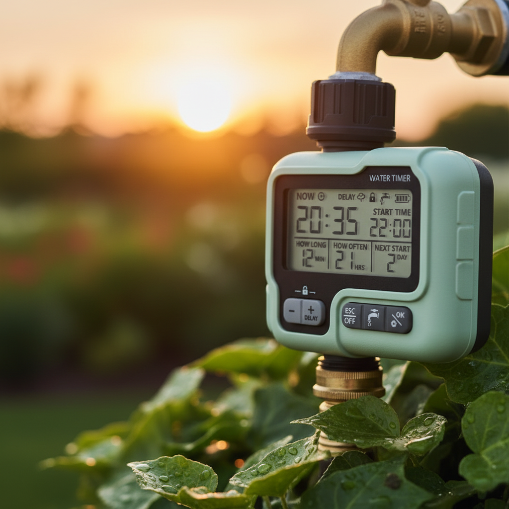 Watering System Dual Outlets A - đánh giá và giá Timer Dual Outlet