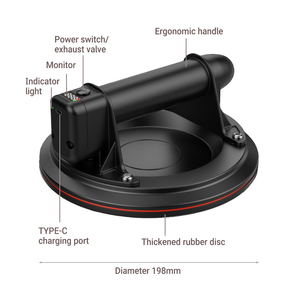 8Inch Electric Vacuum Suction  - đánh giá và giá Ceramic Tile Floor