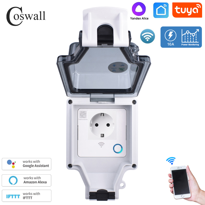 Coswall Tuya Wifi Yandex Alice - đánh giá và giá Timer Dual Outlet