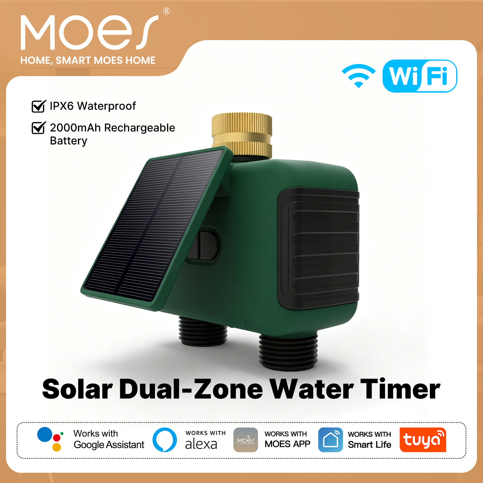 MOES Tuya WiFi Smart Solar Dua - đánh giá và giá Timer Dual Outlet