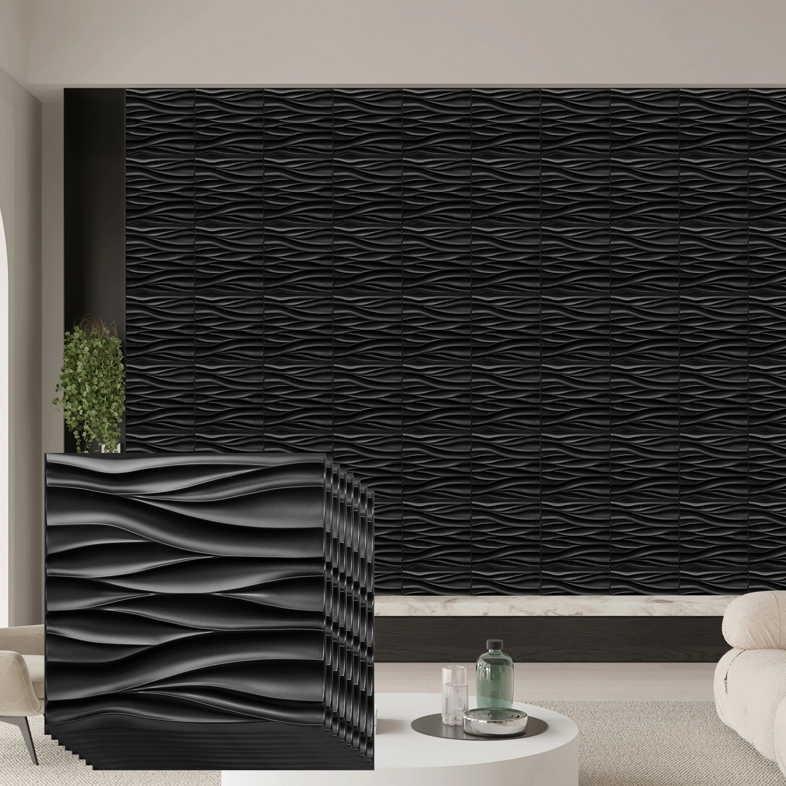 12/20/30 Pack Decorative 3D Wa - đánh giá và giá Pvc Panel Background