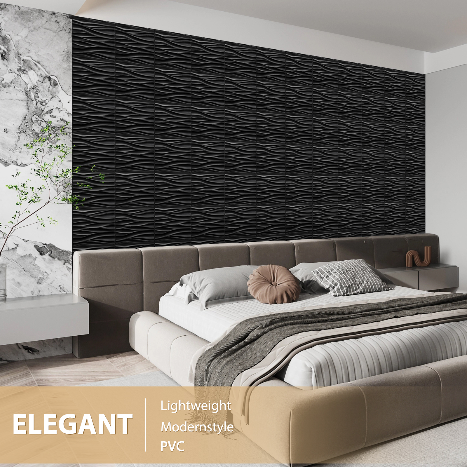 12/20/30 Pack Decorative 3D Wa - đánh giá và giá Pvc Panel Background